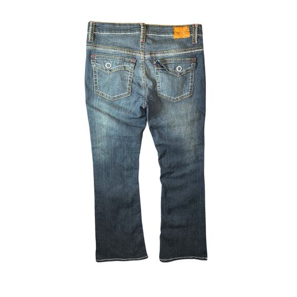 Women's Uknighted Jeans Heavy Stichting Wide Leg Boot Cut Flare Size 16 - Picture 3 of 7